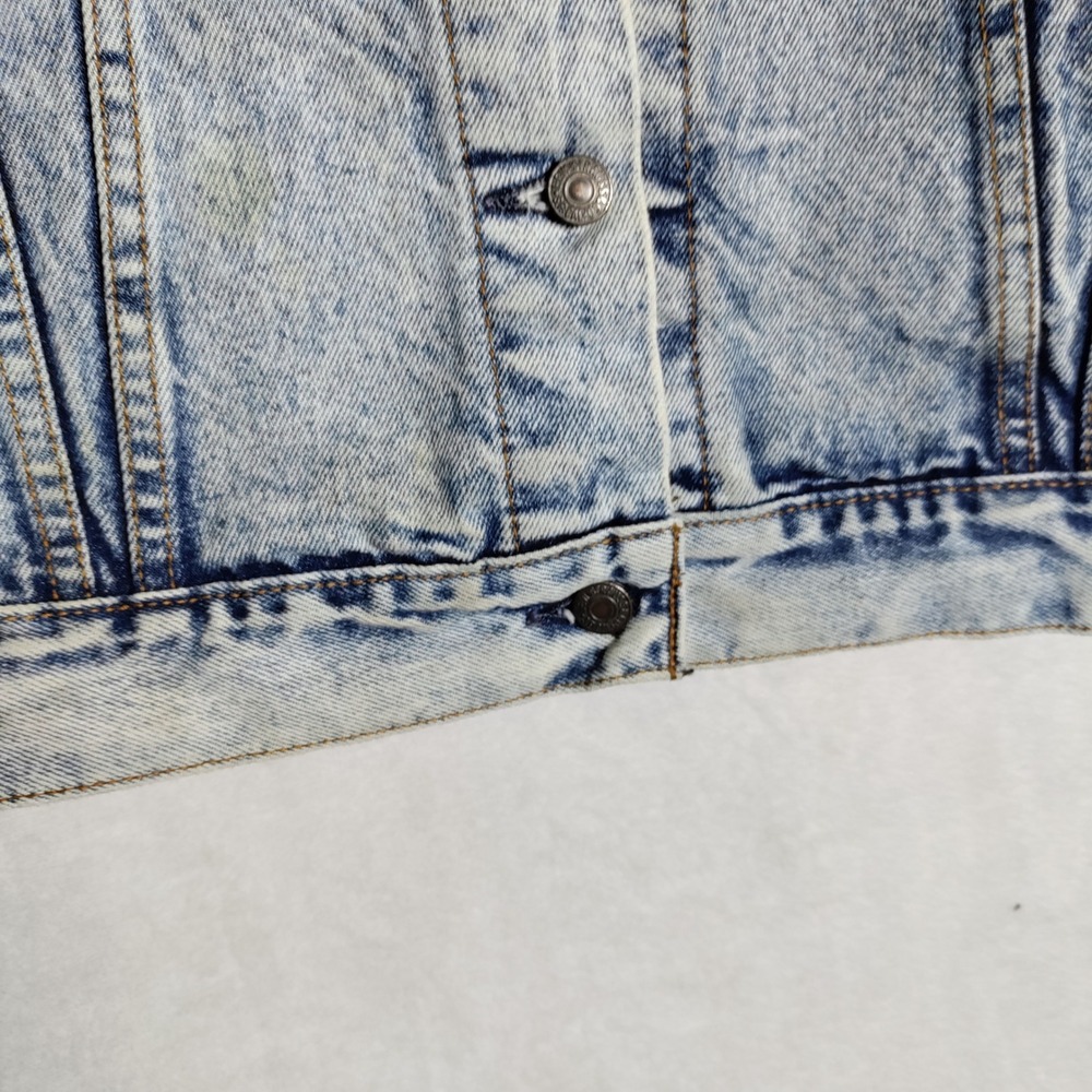 Vintage Levis 77930 0209 Acid Wash Denim Trucker Jacket Made in USA Mens Small - Picture 7 of 10
